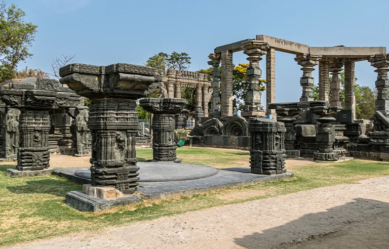 Ancient ruins of Warangal Fort, a city of temples and forts.